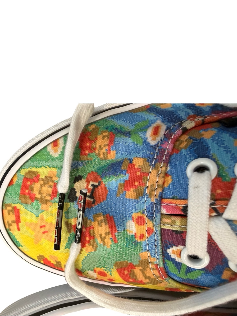 Vans x Nintendo Super Mario Bros Authentic Tie Dye Sneakers Men’s 11 Rare - Picture 4 of 13